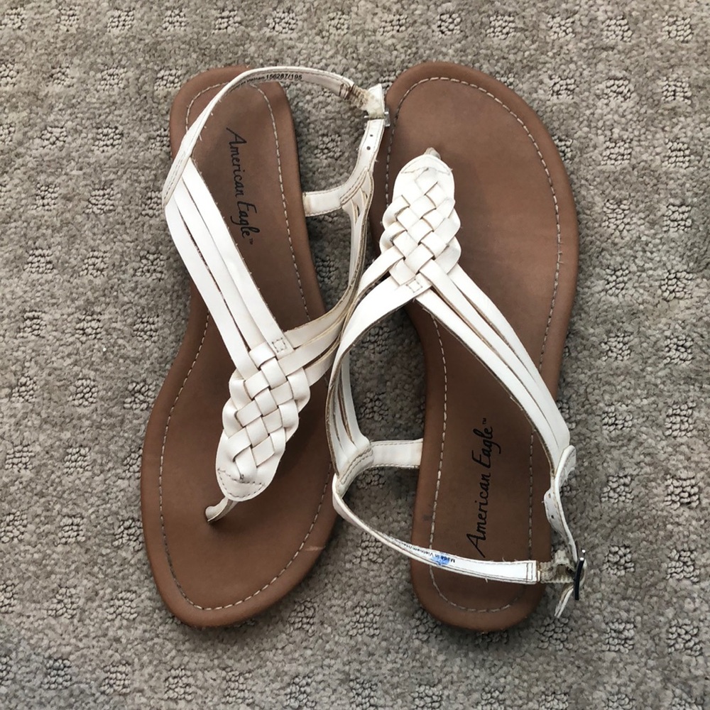 American eagle white sandals